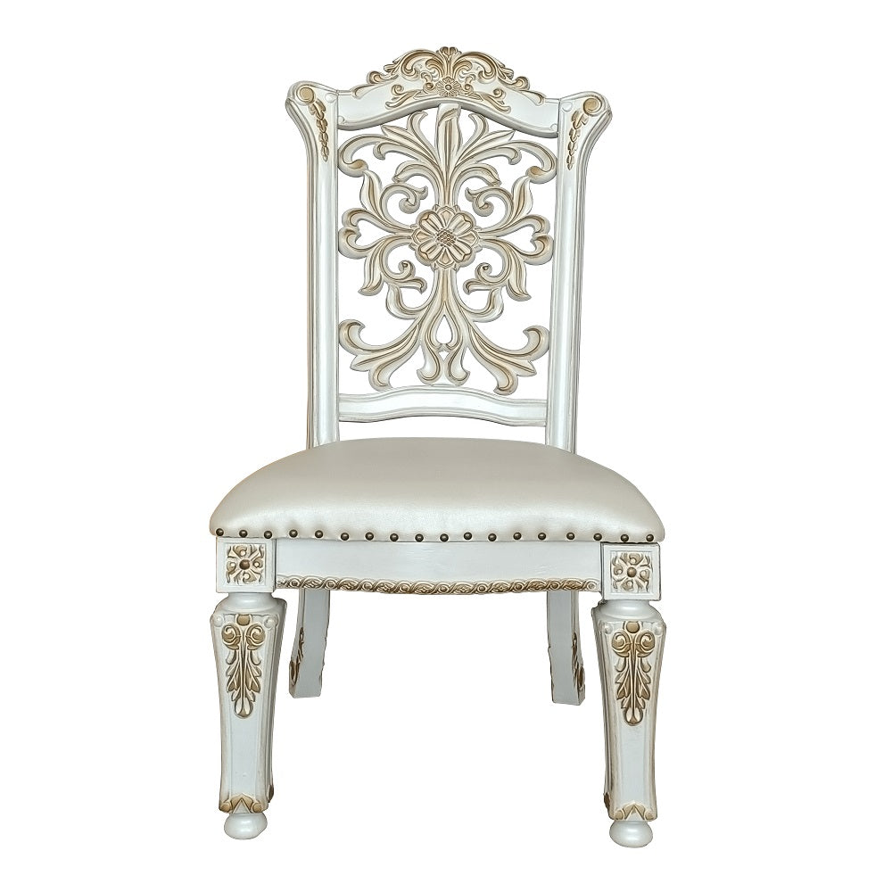 Vendome Synthetic Leather Side Chair (Set of 2) - Ornate Home