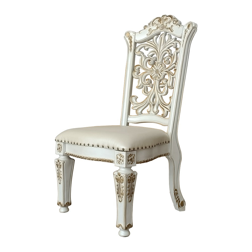 Vendome Synthetic Leather Side Chair (Set of 2) - Ornate Home