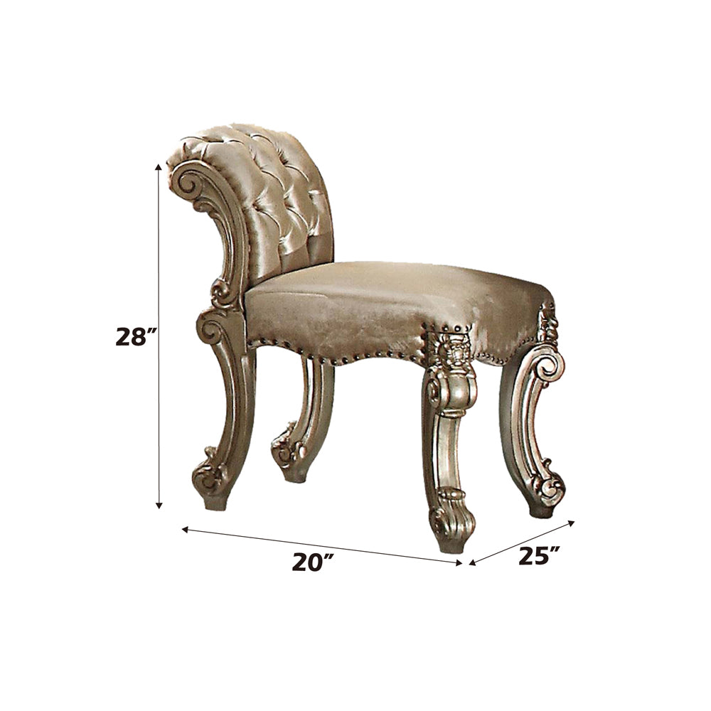 Vendome Vanity Stool Gold Patina - Ornate Home