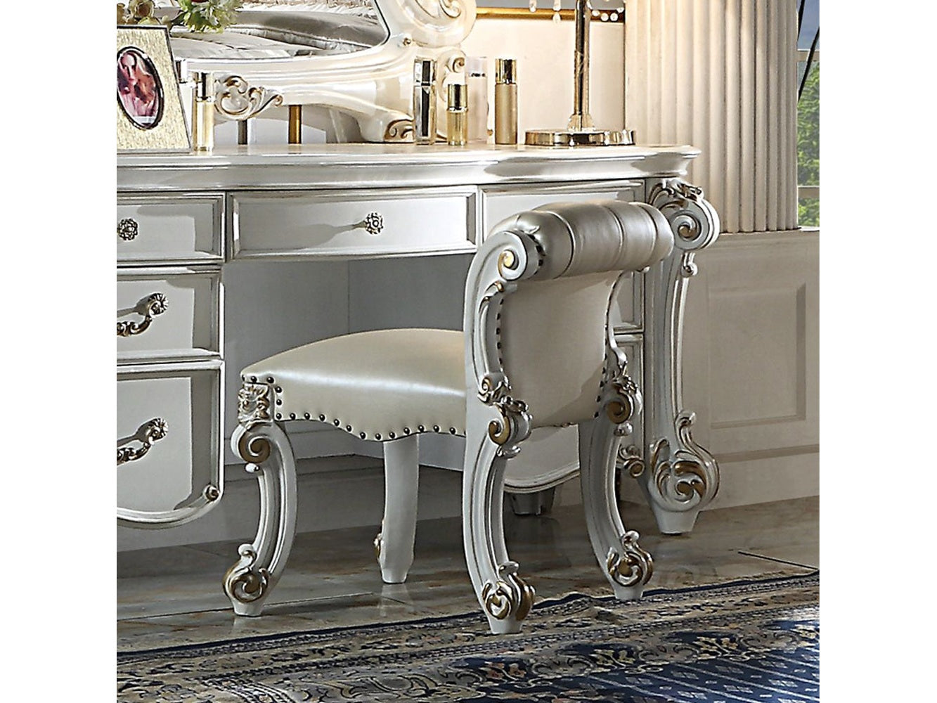 Vendome Vanity Stool - Ornate Home