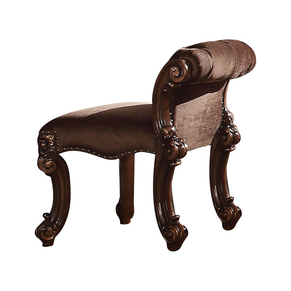Vendome Vanity Stool in Cherry - Ornate Home