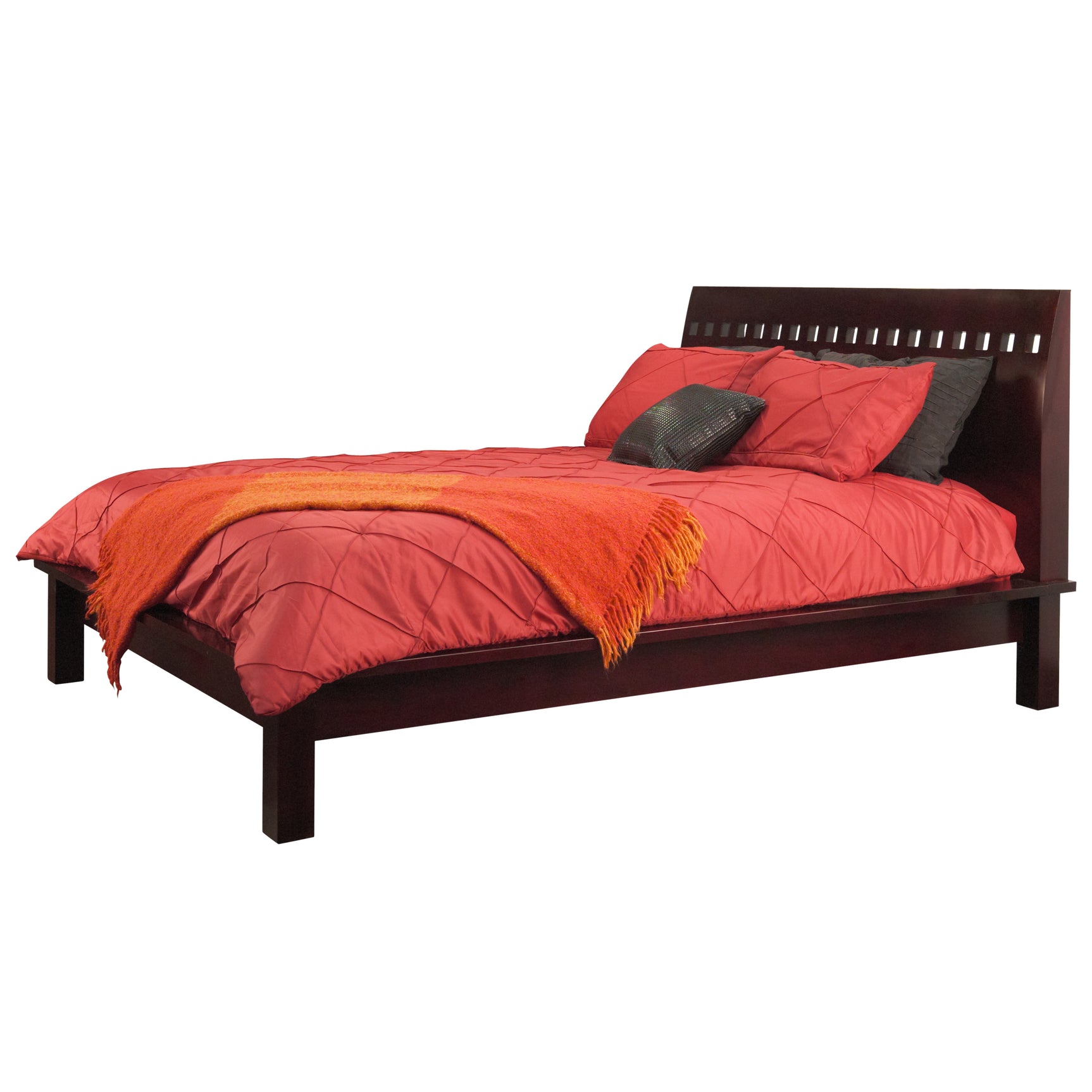 Veneto Wood Full Platform Bed in Espresso - Ornate Home