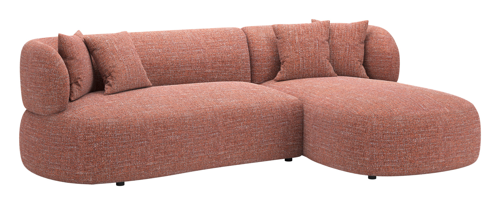 Venezia Brown Chaise Sectional - Ornate Home