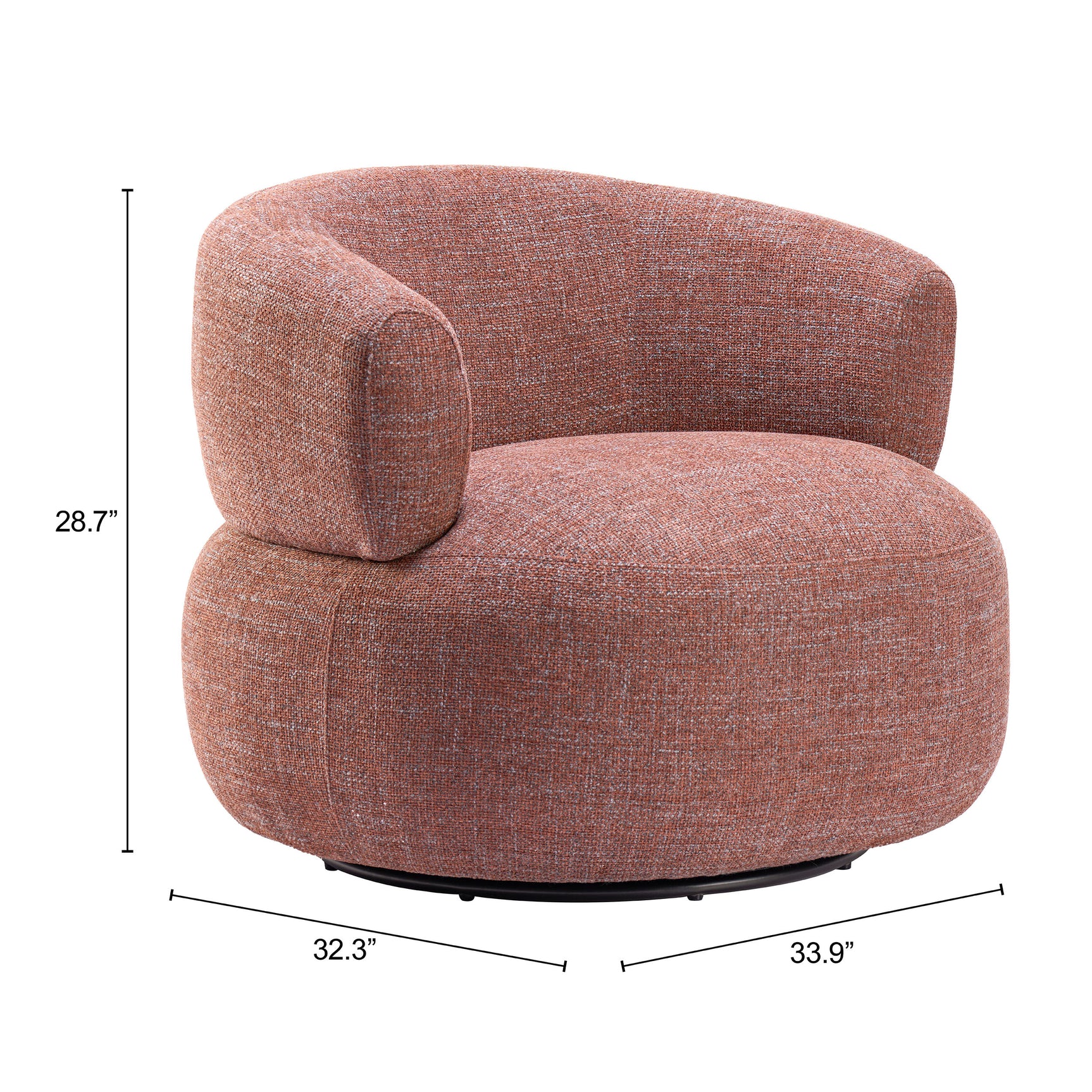Venezia Brown Swivel Chair