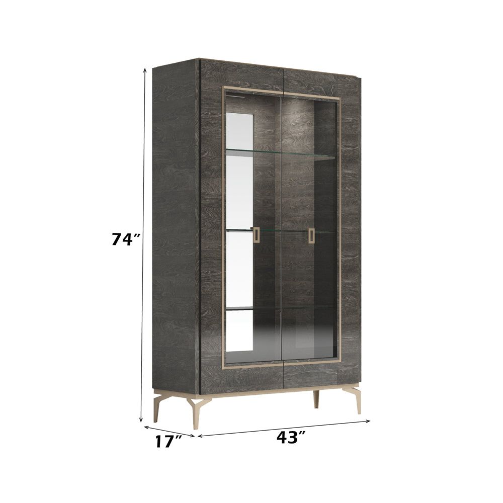 Venezia Gray Wine Cabinet - Ornate Home