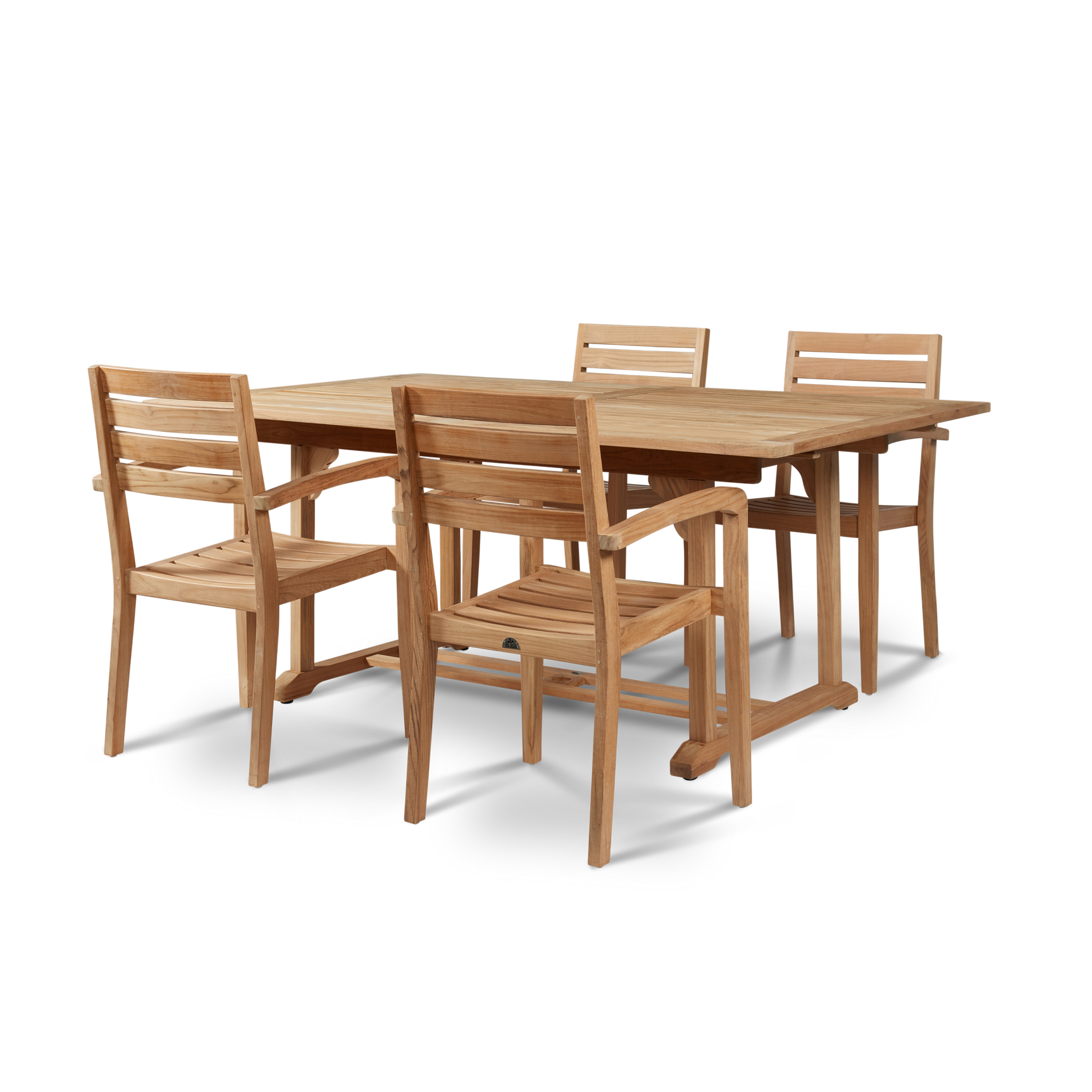 Venice Teak Outdoor Dining Stacking Armchair (Set of 4) - Ornate Home