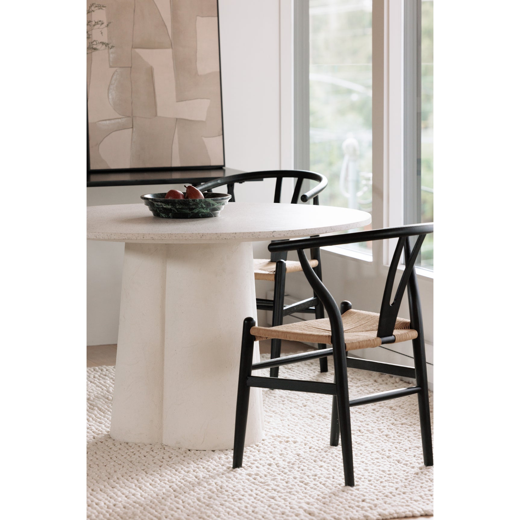 Ventana Black/Natural Dining Chair (Set of 2) - Ornate Home