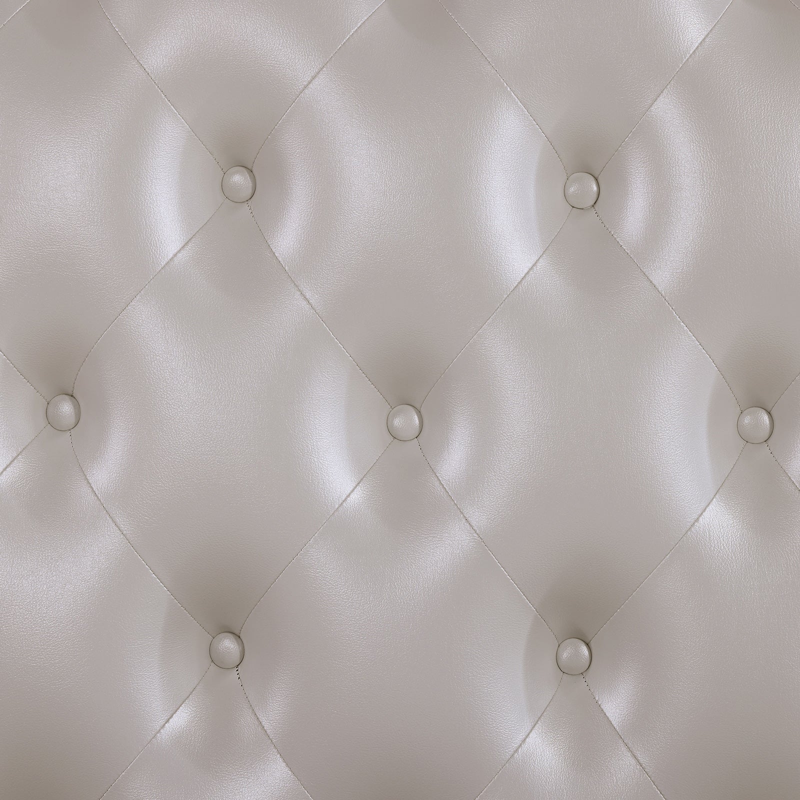 Ventresca White 4 Pc. Leatherette Queen Bedroom Set - Ornate Home