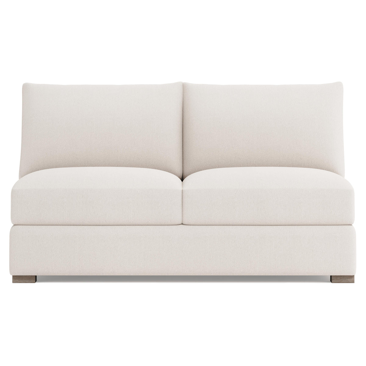 Ventura Aged Grey - Cerused Armless Loveseat - Ornate Home