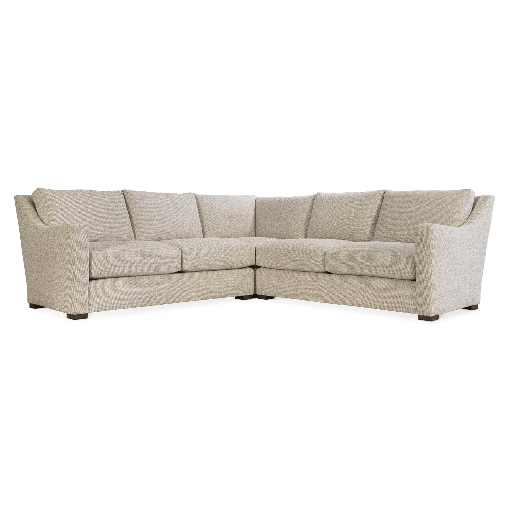 Ventura Beige/Tan Fabric Sectional (3 Piece) - Ornate Home