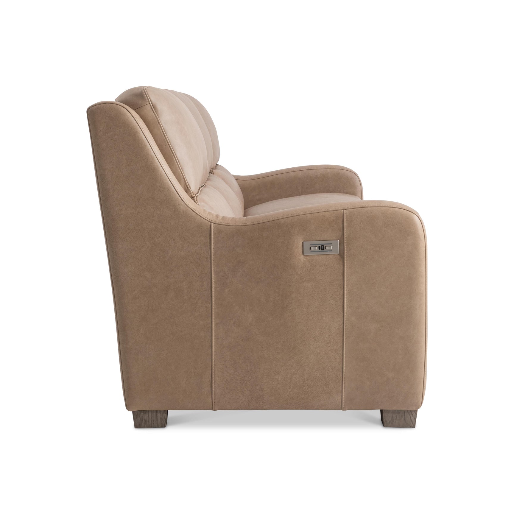 Ventura Beige/Tan Leather Power Motion Sofa - Ornate Home