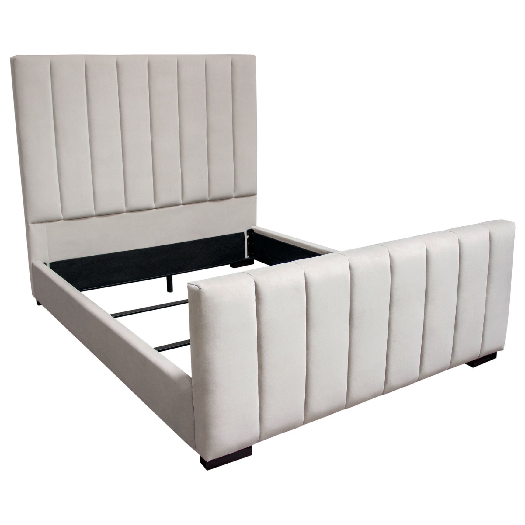 Venus Light Grey Eastern King Bed - Ornate Home