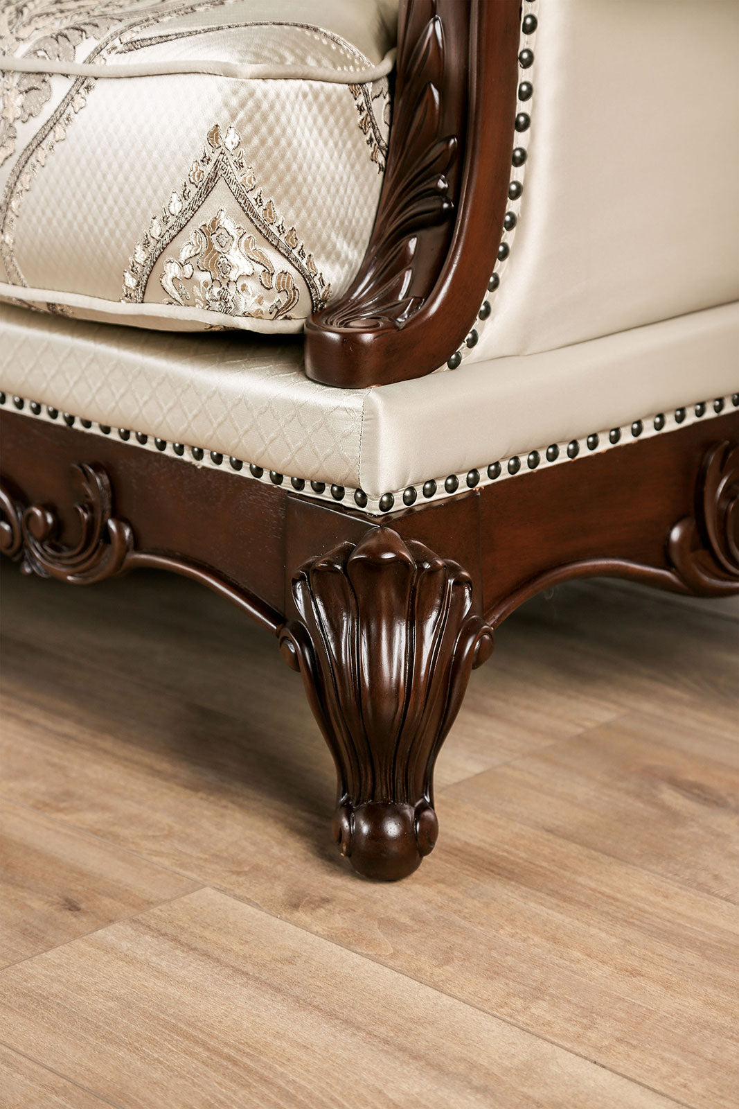 Veracruz Dark Cherry/Beige Loveseat - Ornate Home
