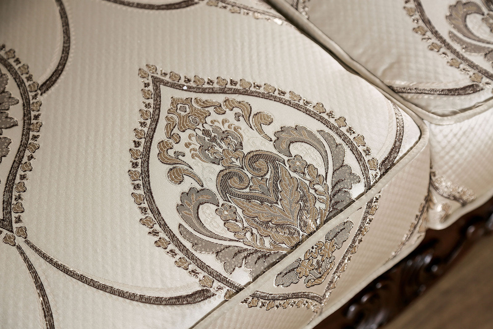 Veracruz Dark Cherry/Beige Sofa - Ornate Home