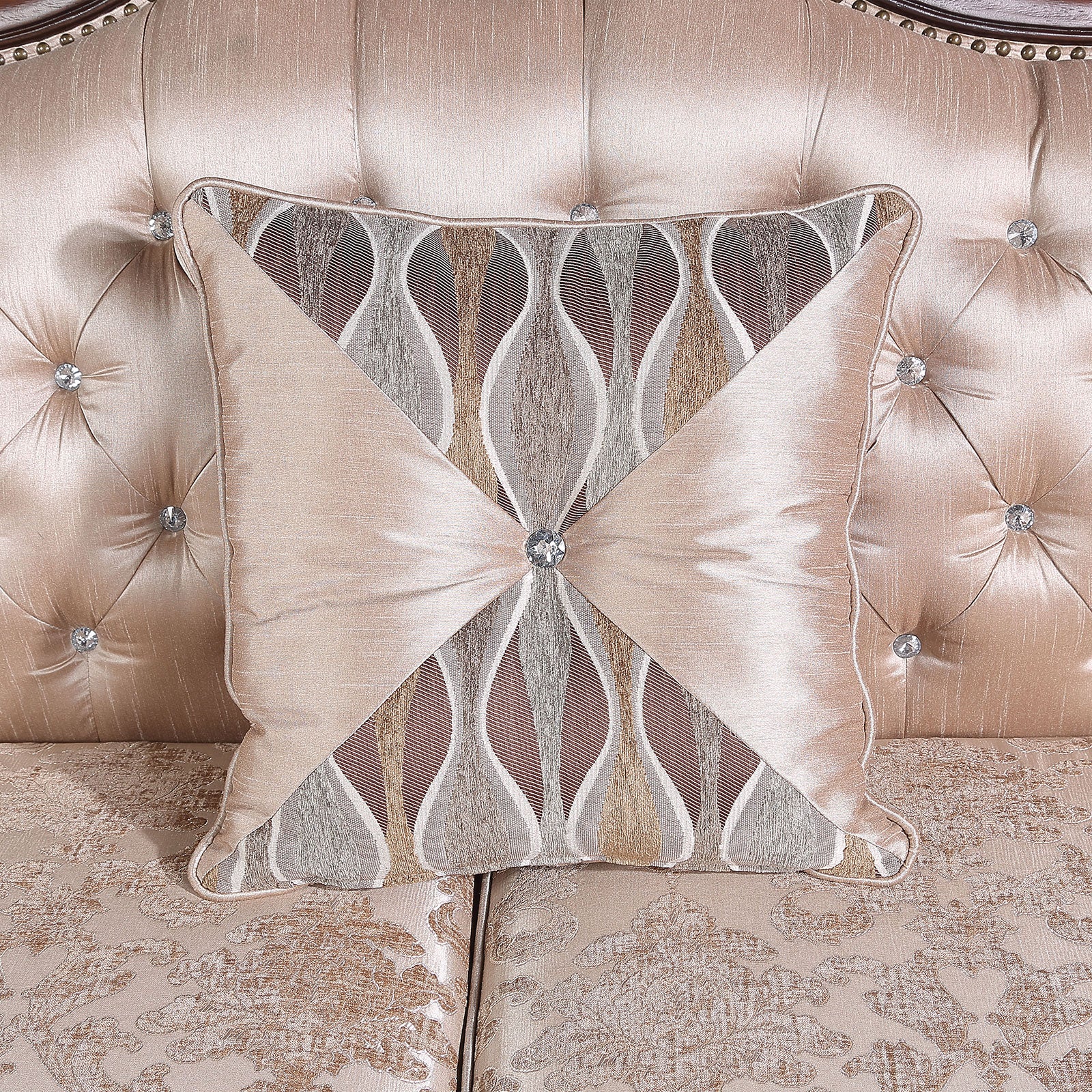 Veracruz Dark Cherry/Light Brown Sofa - Ornate Home