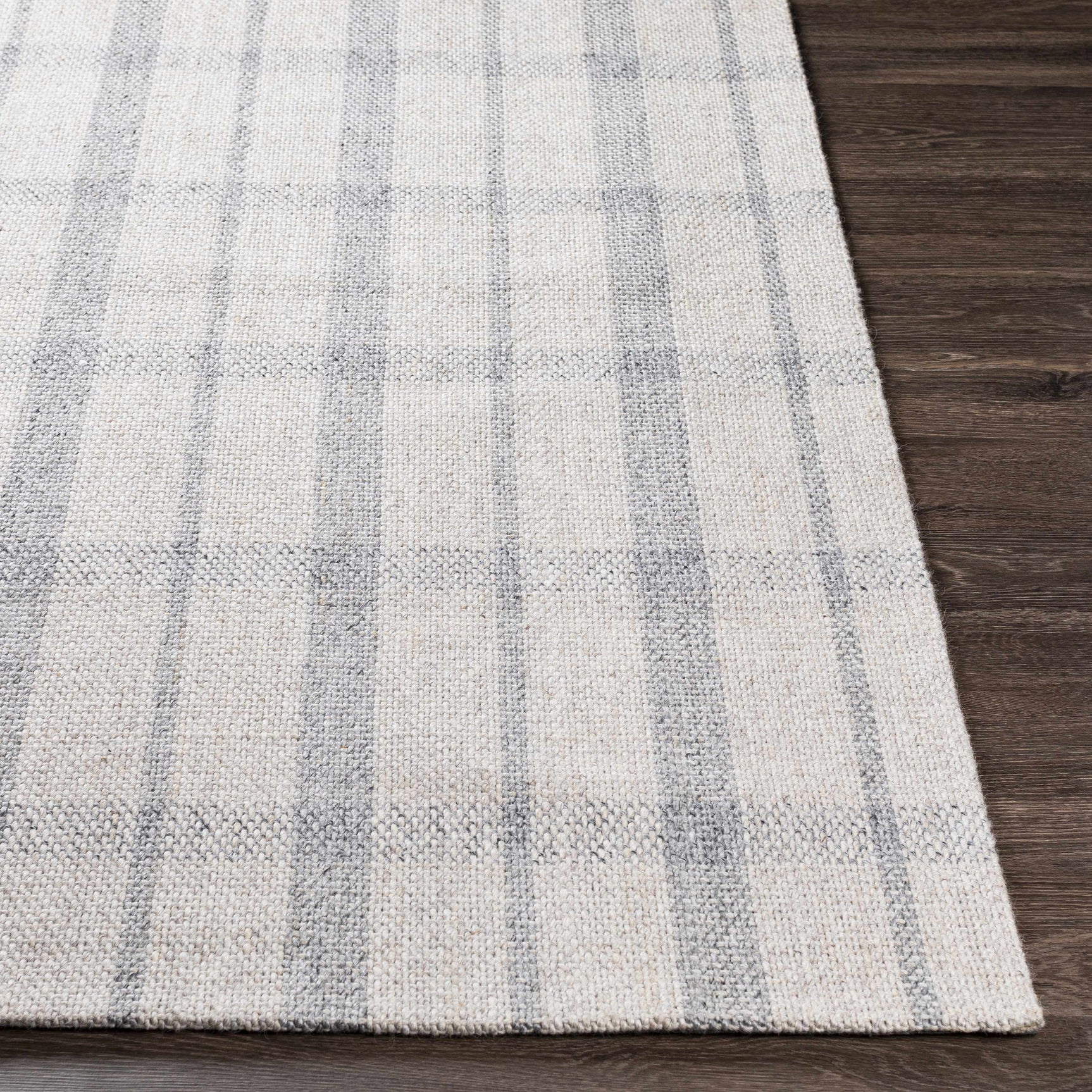 Verdon Light Gray Plaid Rug - Ornate Home