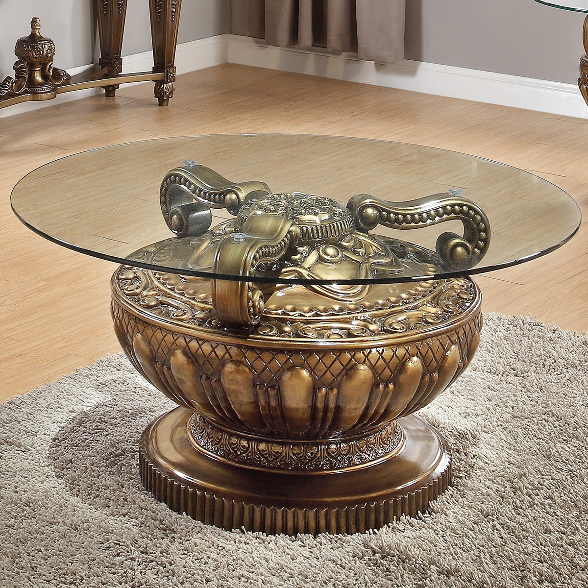 Verena Bronze 3pc Coffee Table Set / HD-8908B - Ornate Home