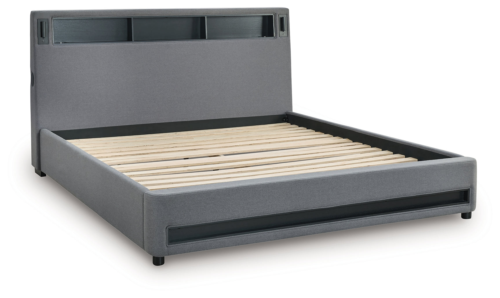 Verishaw Gray King Upholstered Bed - Ornate Home