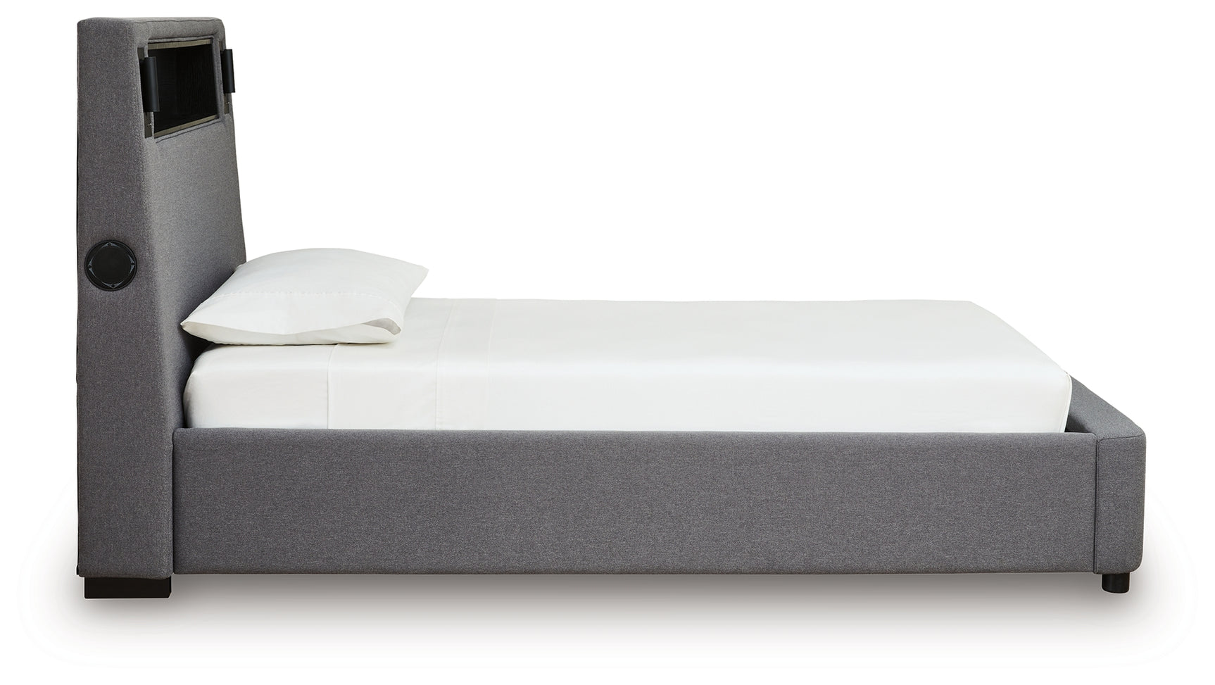 Verishaw Gray Twin Upholstered Bed - Ornate Home