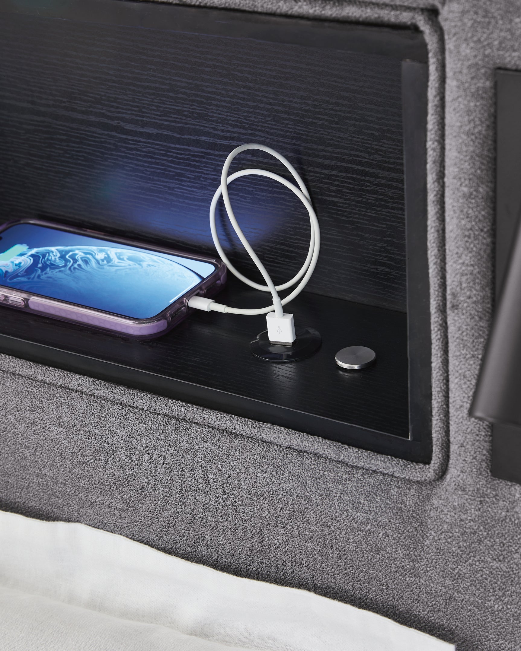 Verishaw Gray Twin Upholstered Bed - Ornate Home