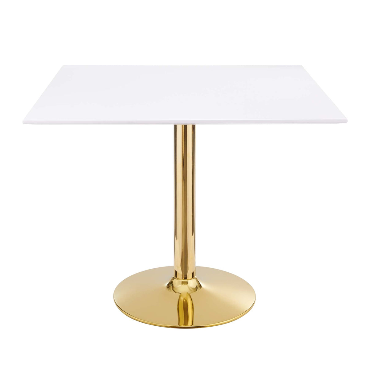 Verne Gold/White 35" Square Dining Table - Ornate Home