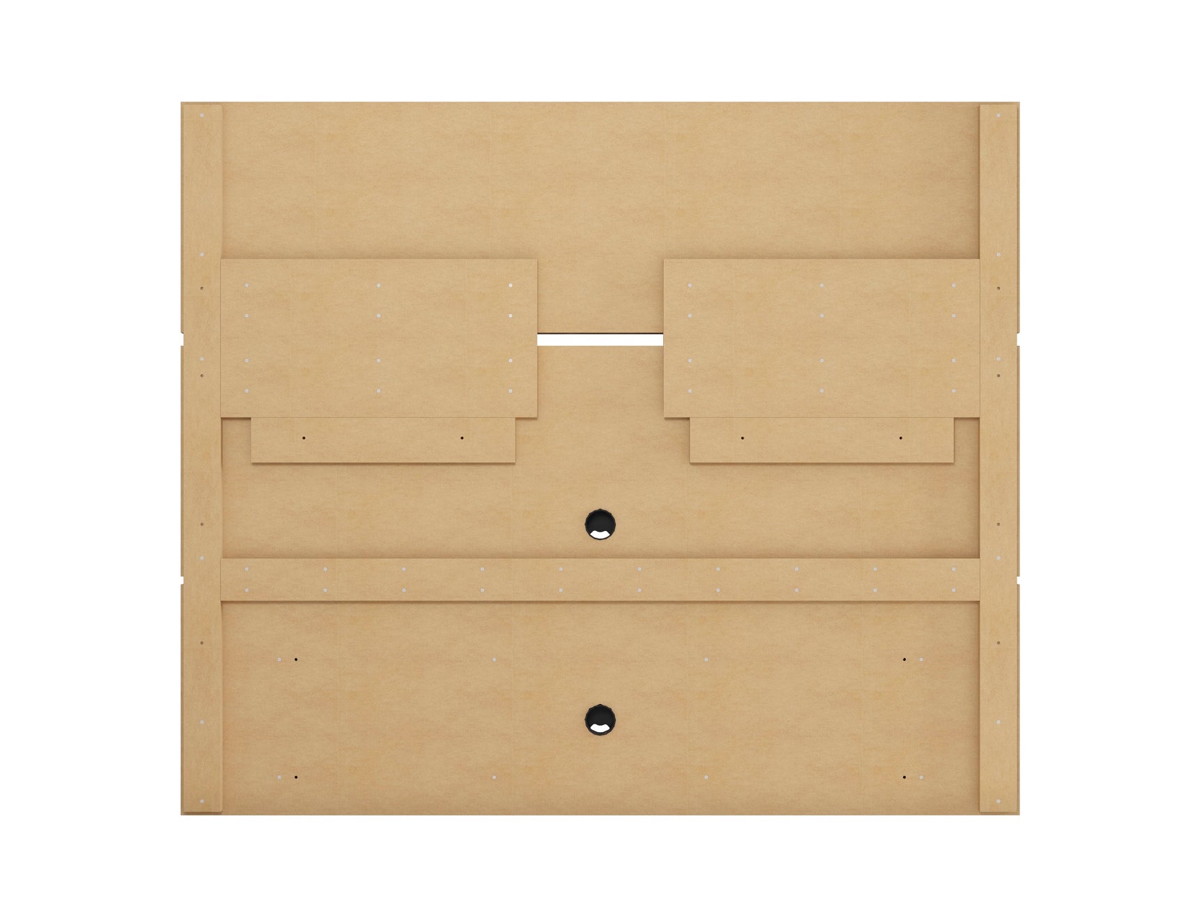 Vernon 62.99 Floating Entertainment Center in Off White and Cinnamon - Ornate Home