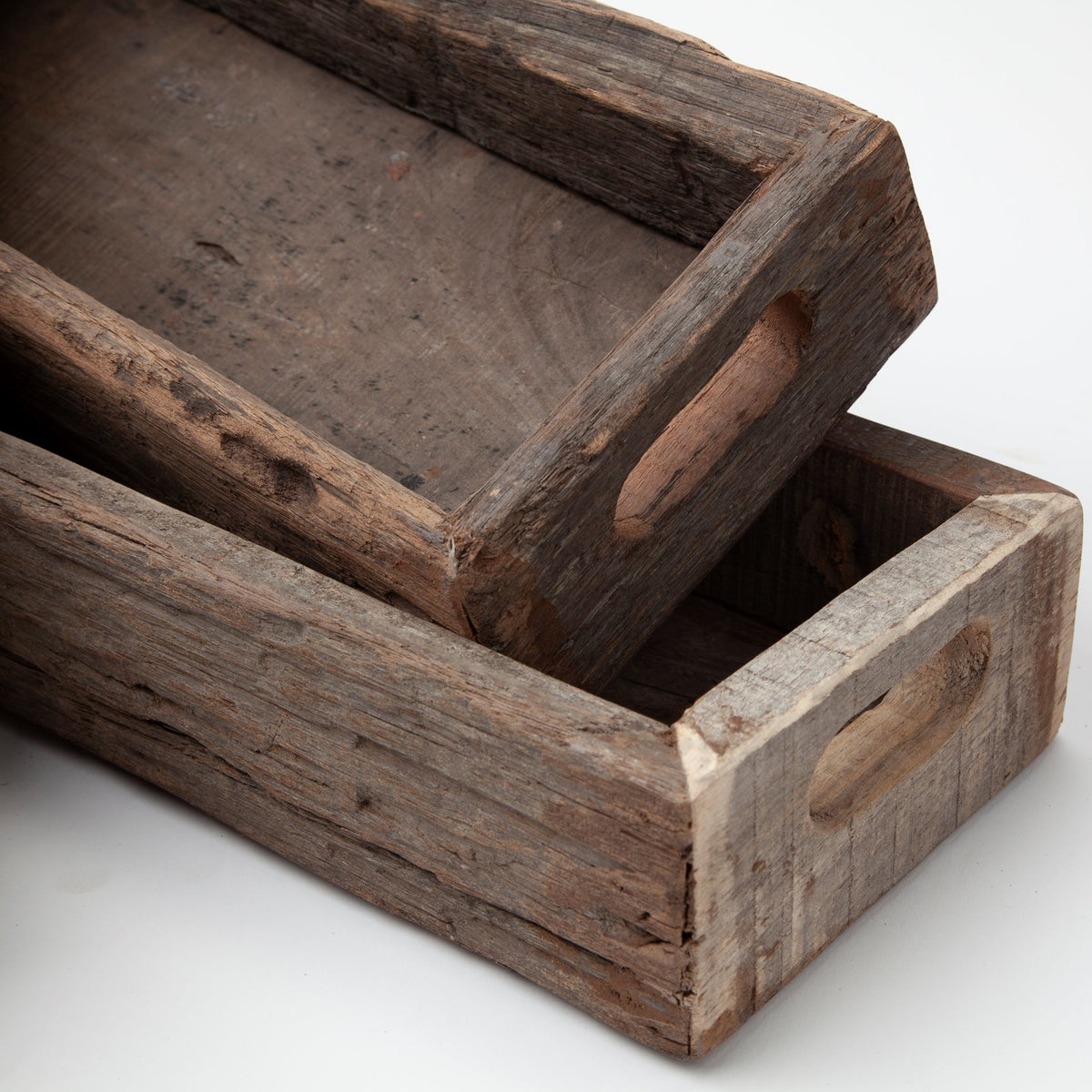 Vernon Brown Large Reclaimed Wood Tray - Ornate Home