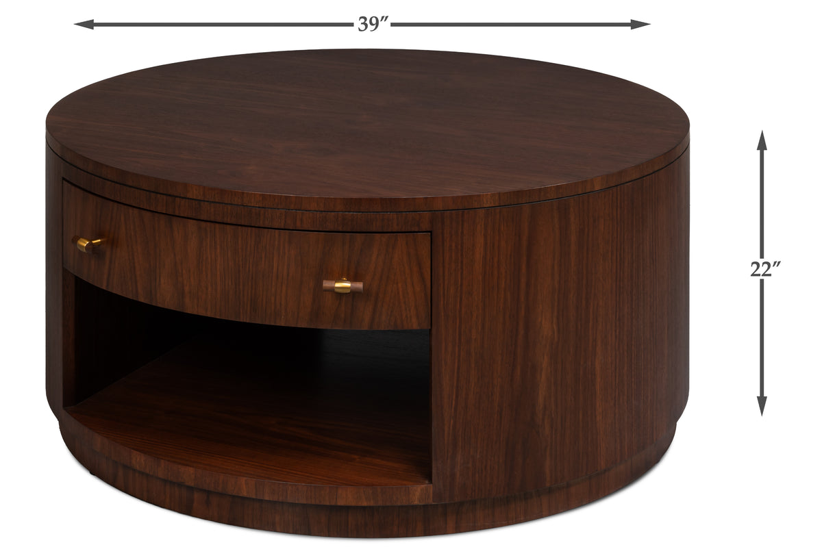 Vero Dark Walnut Cocktail Table - Ornate Home