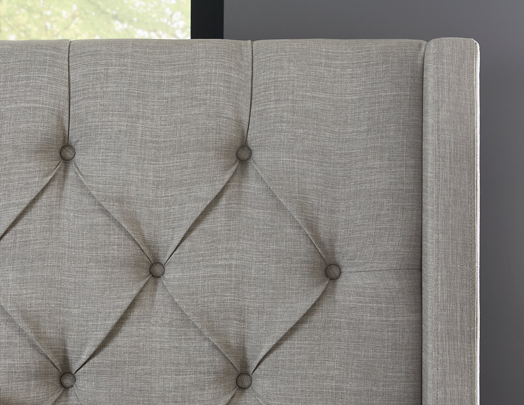 Verona Tufted Upholstered Headboard in Speckled Grey - Ornate Home