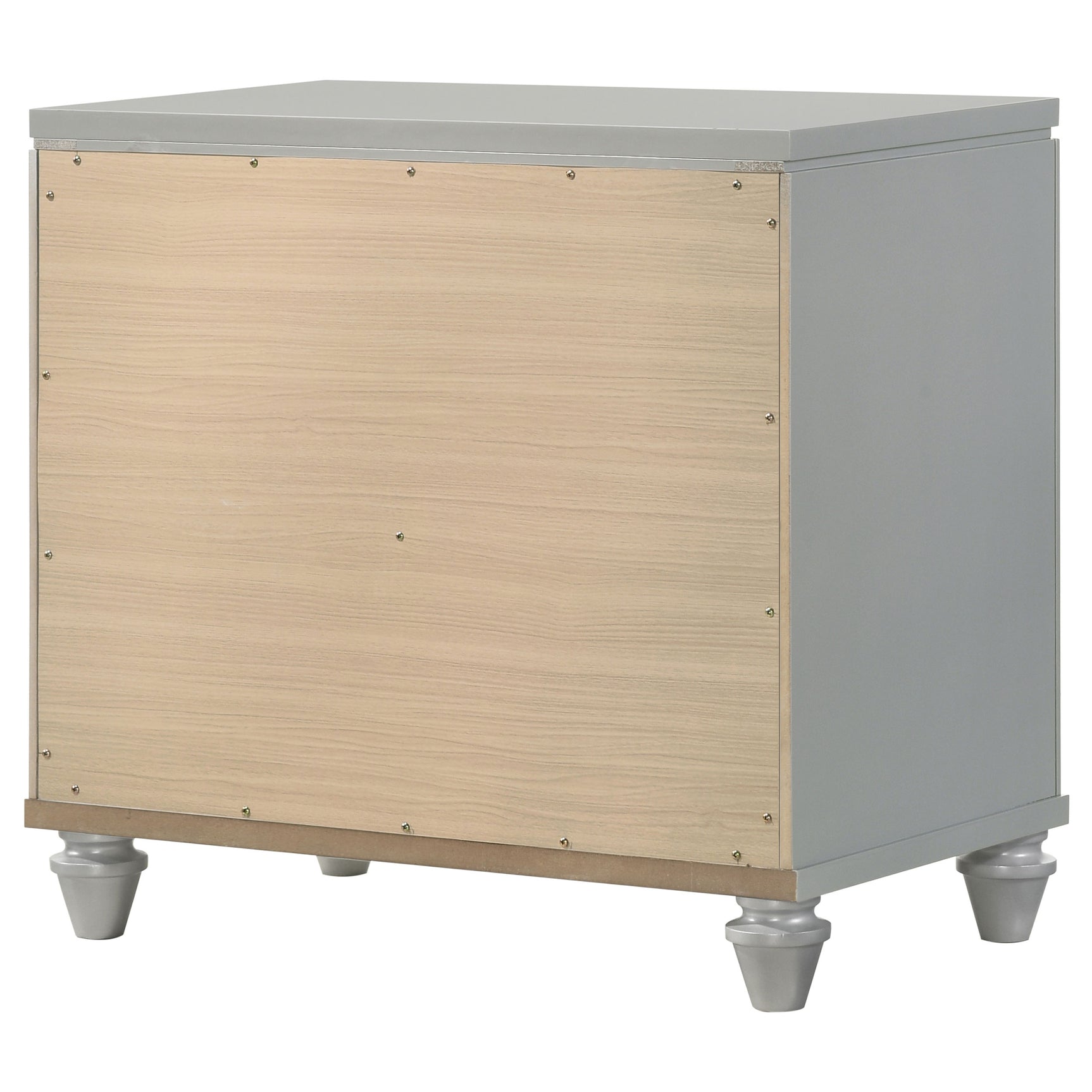 Veronica Light Silver Nightstand - Ornate Home