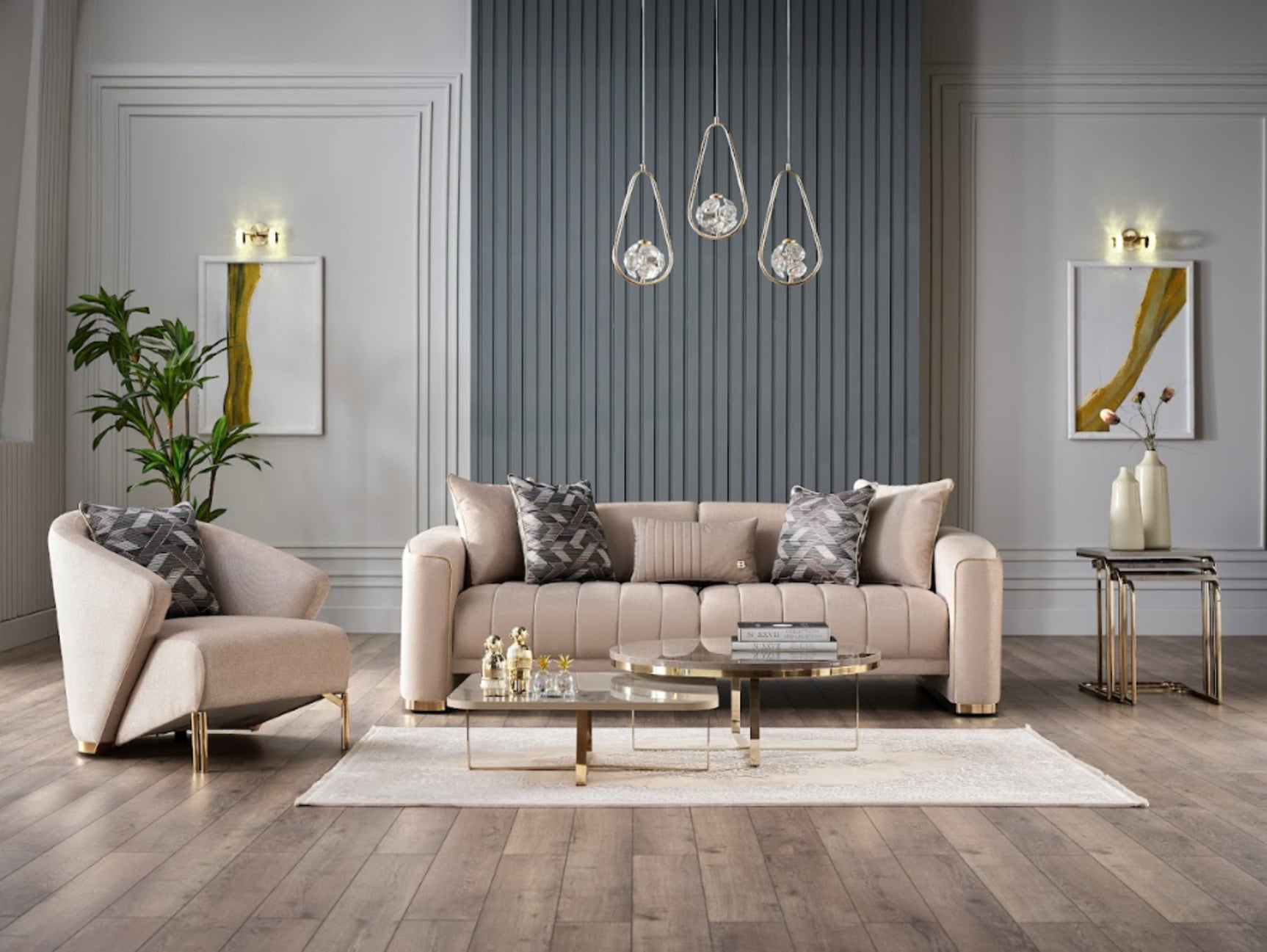 Veronica Silver Vizon Accent Chair - Ornate Home