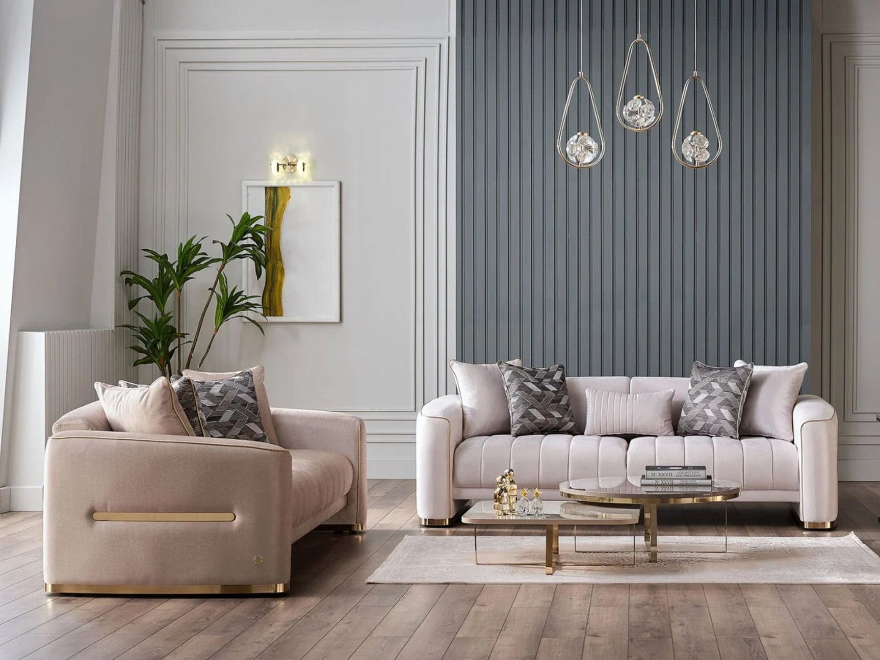 Veronica Silver Vizon Living Room Set - Ornate Home