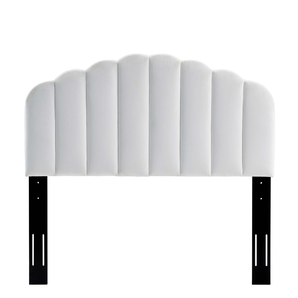 Veronique White Performance Velvet Full/Queen Headboard - Ornate Home