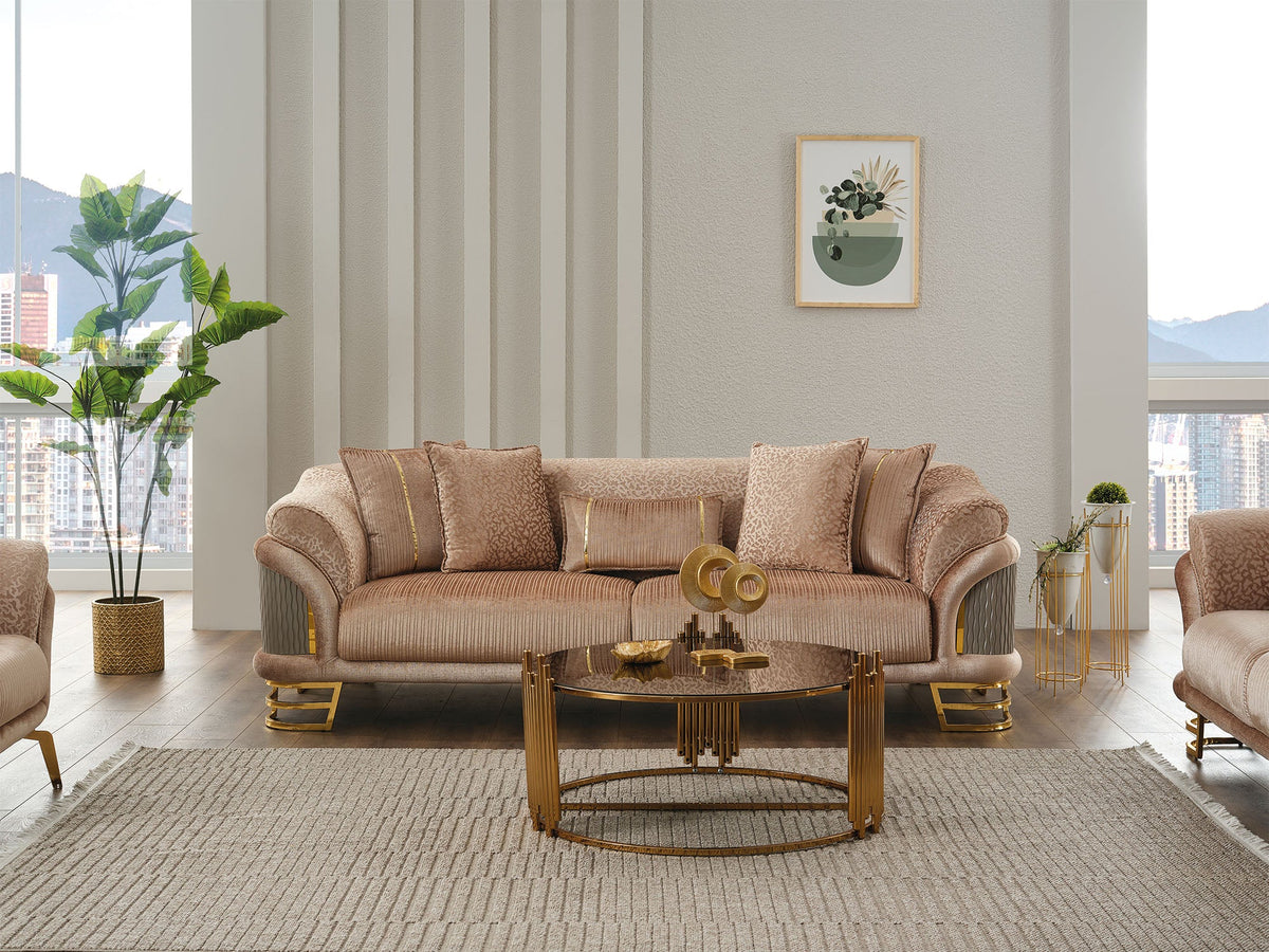 Versace Beige Sofa - Ornate Home