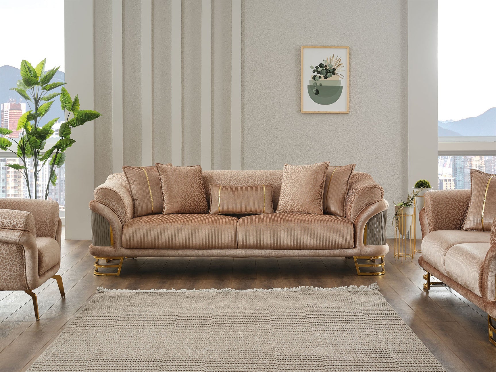 Versace Beige Sofa - Ornate Home