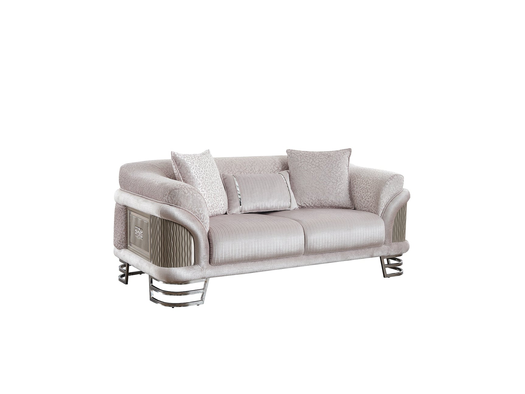 Versace Light Grey 3-pieces (Sofa & Loveseat & Chair) Living Room Set