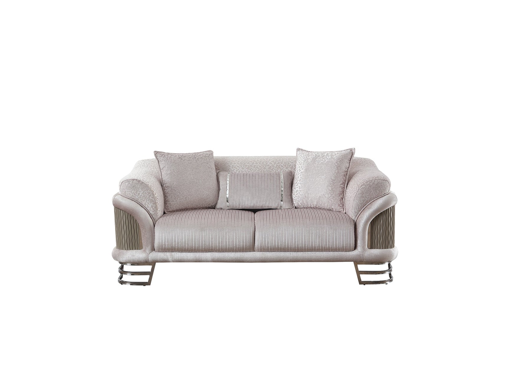 Versace Light Grey 3-pieces (Sofa & Loveseat & Chair) Living Room Set