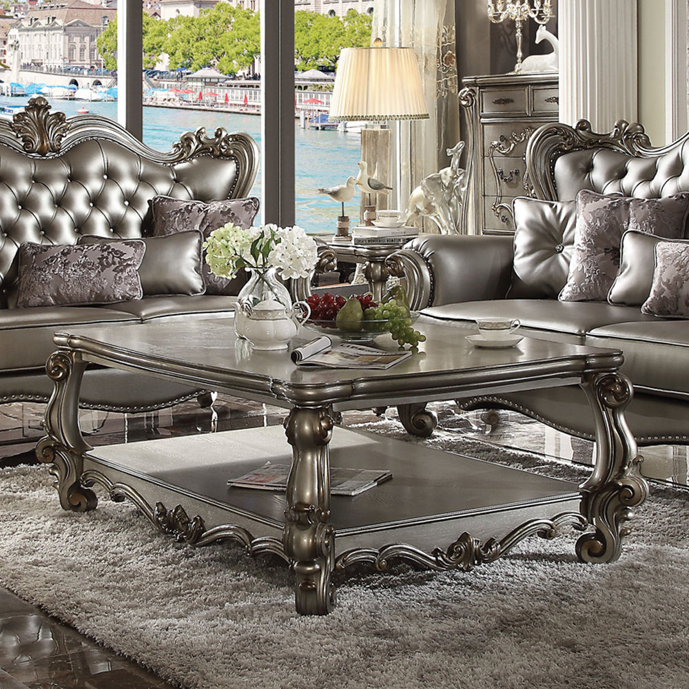 Versailles Antique Platinum Coffee Table - Ornate Home