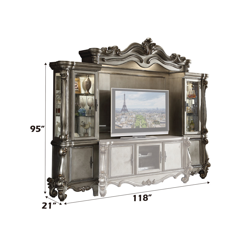 Versailles Antique Platinum Entertainment Center - Ornate Home