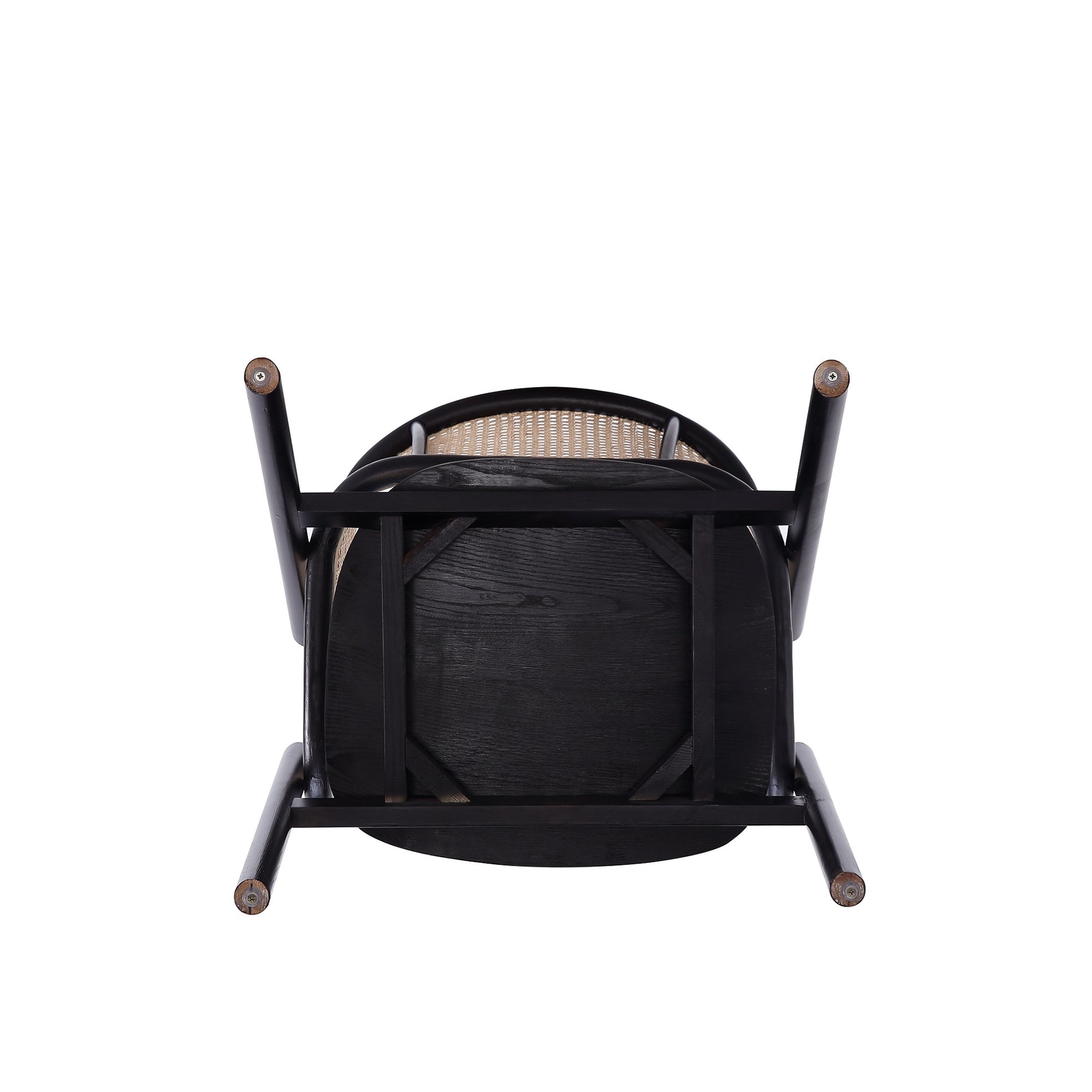 Versailles Armchair in Black and Natural Cane - Ornate Home