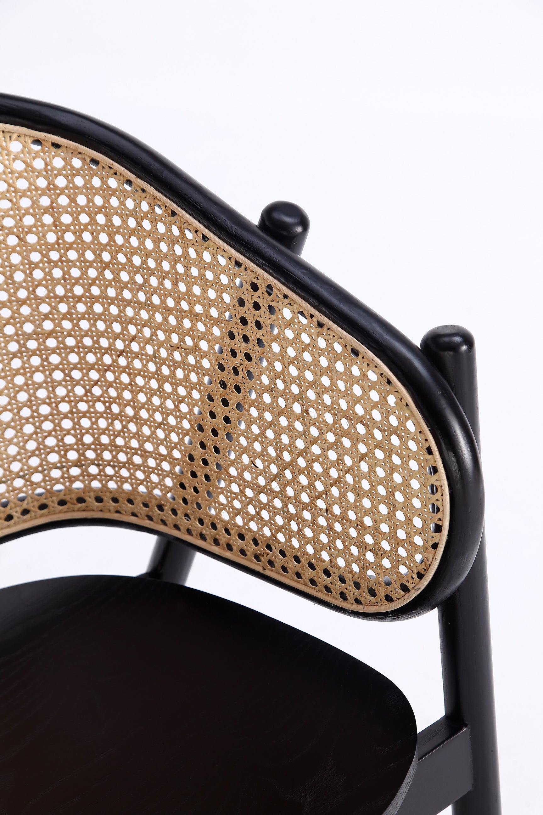 Versailles Armchair in Black and Natural Cane - Ornate Home
