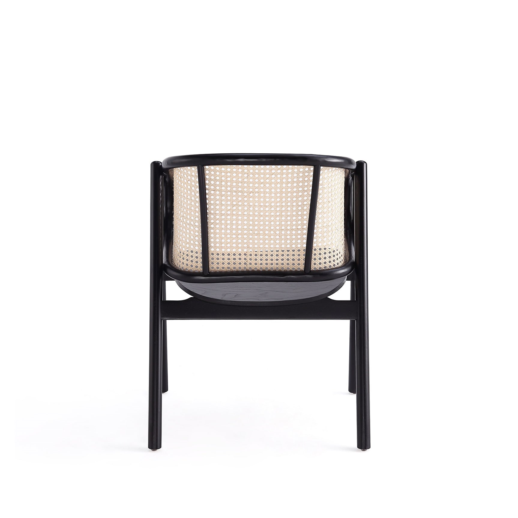 Versailles Armchair in Black and Natural Cane (set of 2) - Ornate Home
