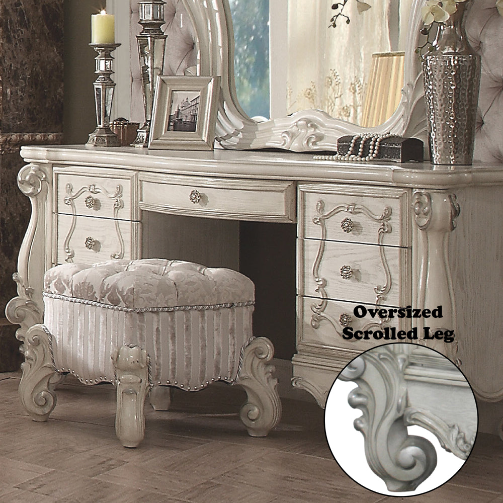 Versailles Bone White Vanity Desk - Ornate Home