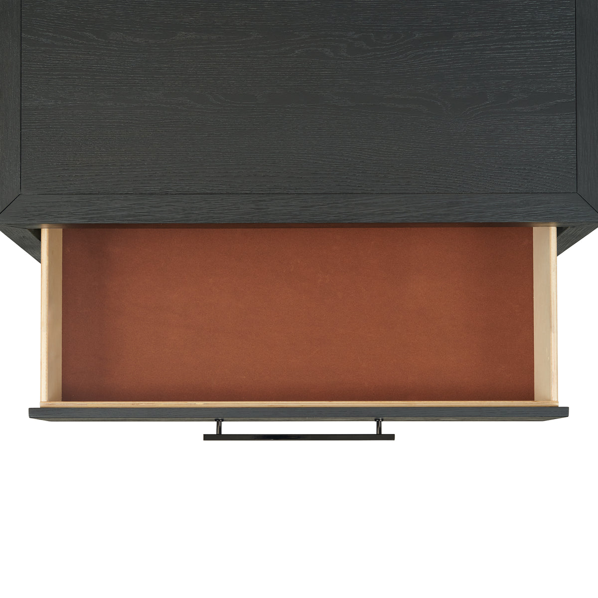 Versailles Contemporary Black 3-Drawer Nightstand - Ornate Home