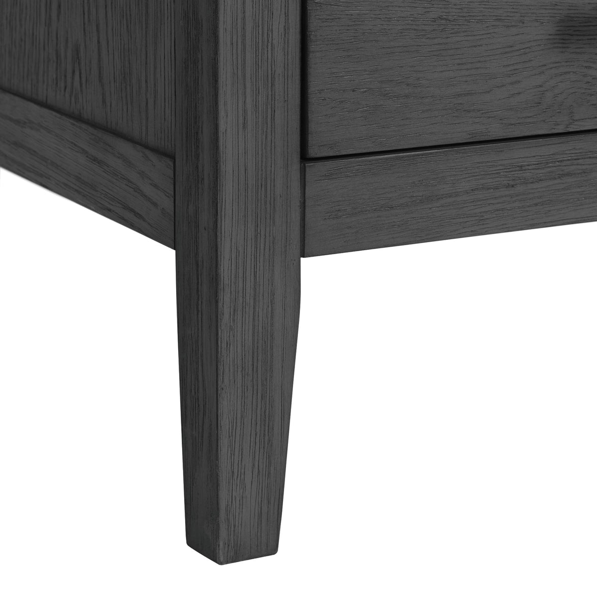 Versailles Contemporary Black 3-Drawer Nightstand - Ornate Home