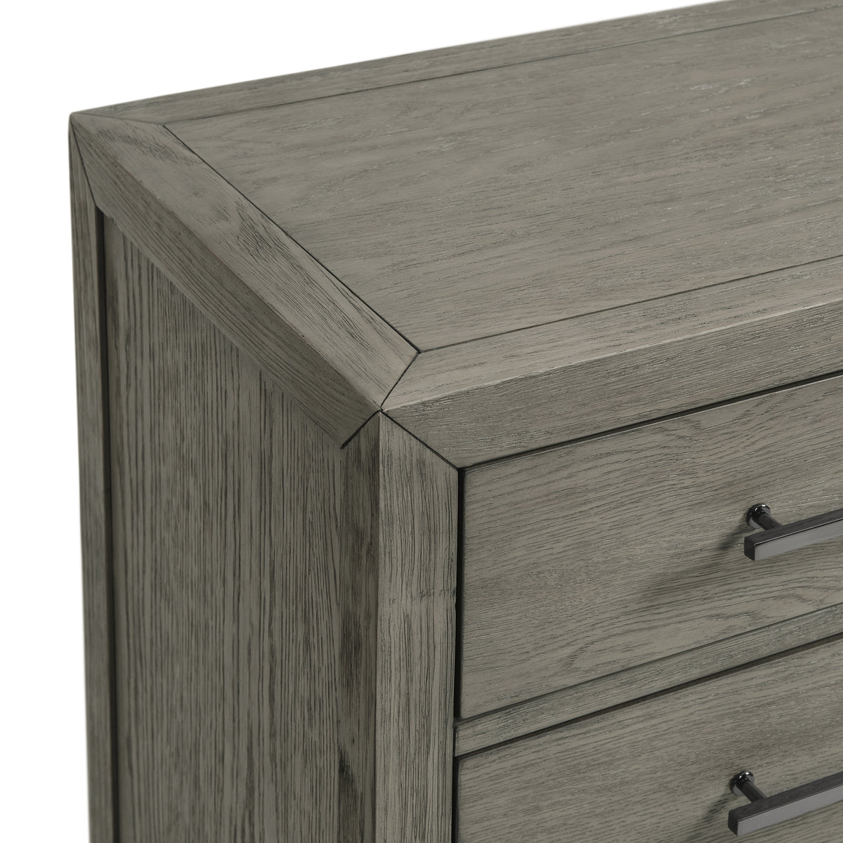 Versailles Contemporary Grey 3-Drawer Nightstand - Ornate Home
