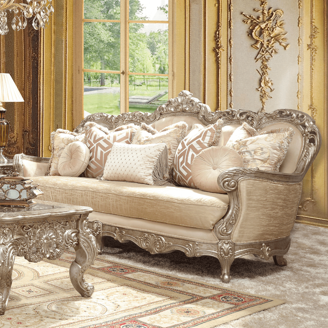 Versailles Royale Champagne Gold 3-Pc Living Room Set / HD-8925 3PC - Ornate Home