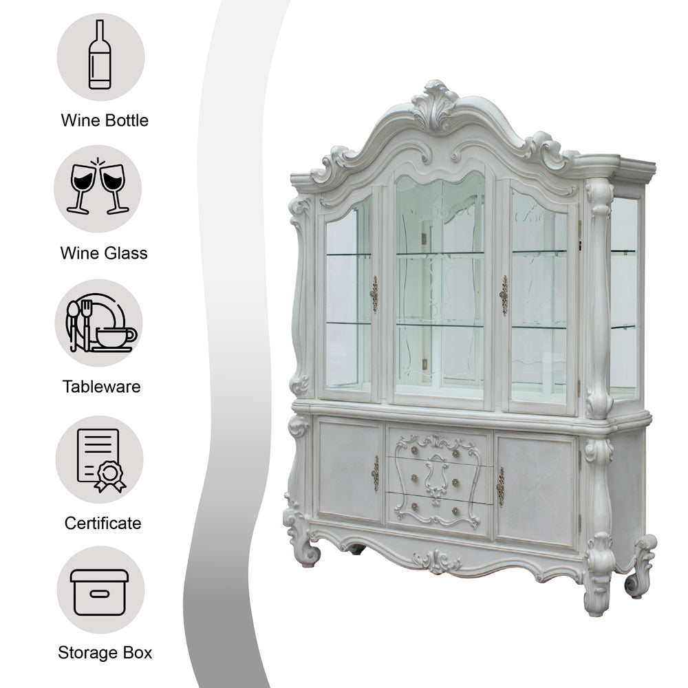 Versailles White Hutch & Buffet - Ornate Home