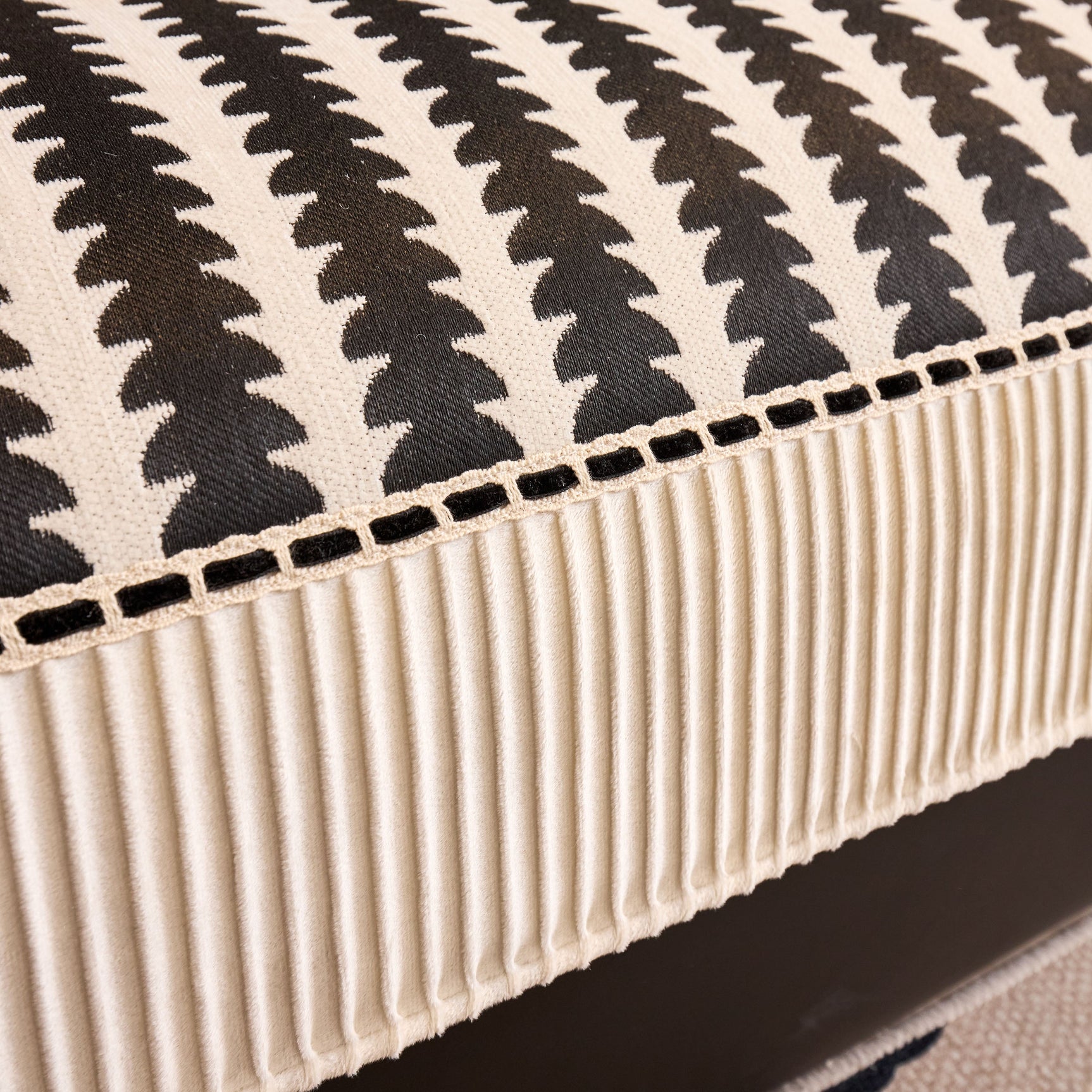 Vertical Stripes Sectional Sofa Cover Slipcover - Non-Slip, Fits L-Shape Couches - Ornate Home