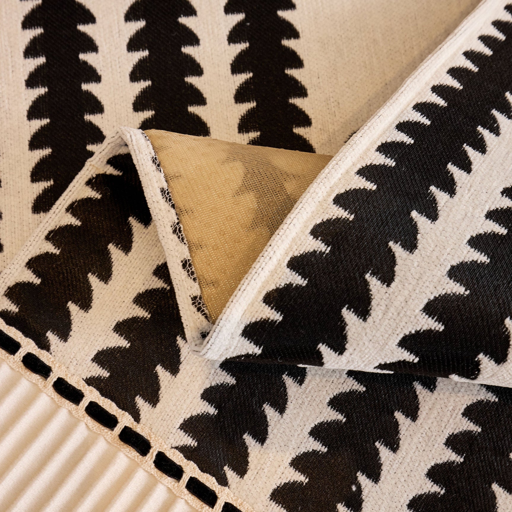 Vertical Stripes Sectional Sofa Cover Slipcover - Non-Slip, Fits L-Shape Couches - Ornate Home